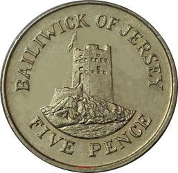 Jersey-1993-5 Penny-Réz-nikkel-UNC-Pénzérme