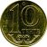 Kazasztán-2018-10 Tenge-Sárgaréz bevonatú acél-UNC-Pénzérme