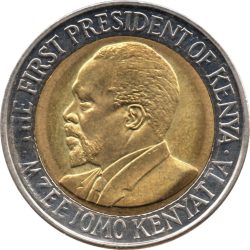 Kenya-2010-20 Shilling-Bimetál-UNC-Pénzérme
