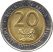 Kenya-2010-20 Shilling-Bimetál-UNC-Pénzérme