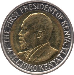 Kenya-2010-5 Shilling-Bimetál-UNC-Pénzérme