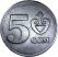 Kirgizisztán-2008-5 Som-Nikkelezett acél-UNC-Pénzérme