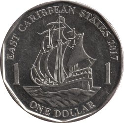 Kelet Karibi Államok-2012-1 Dollár-Nikkelezett acél-UNC-Pénzérme