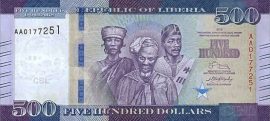 Líbéria 2016. 500 Dollar-UNC