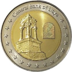Líbia-2014-1/2 Dínár-Bimetál-UNC-Pénzérme