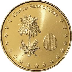 Líbia-2014-1/4 Dínár-Északi arany-UNC-Pénzérme