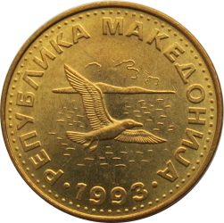 Makedónia-1993-50 Deni-Sárgaréz-UNC-Pénzérme
