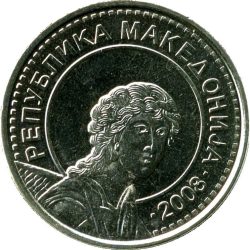 Makedónia-2008-50 Dénár-Nikkel-réz-UNC-Pénzérme