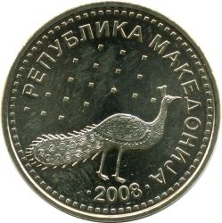 Makedónia-2017-10 Dénár-Nikkel-réz-UNC-Pénzérme