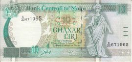 Málta 1994. 10 Lira-VF