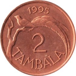 Malawi-1995-2 Tambala-Bronz-UNC-Pénzérme