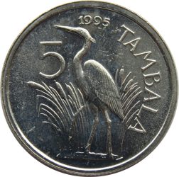 Malawi-2003-5 Tambala-Nikkelezett acél-UNC-Pénzérme