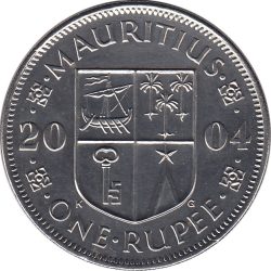 Mauritius-2009-1 Rúpia-Réz-nikkel-UNC-Pénzérme