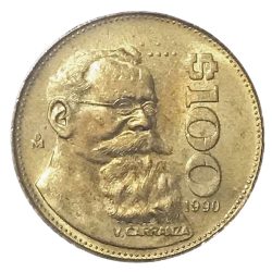 Mexikó-1988-100 Peso-Alumíniumbronz-VF-Pénzérme