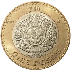 Mexikó-2017-10 Peso-Bimetál-UNC-Pénzérme