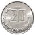 Mexikó-2017-20 Centavos-Rozsdamentes acél-UNC-Pénzérme