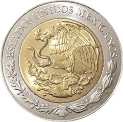Mexikó-2017-2 Peso-Bimetál-UNC-Pénzérme
