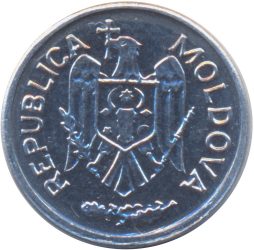 Moldova-2000-1 Bani-Alumínium-UNC-Pénzérme