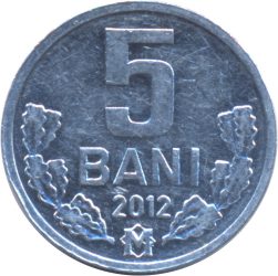 Moldova-2006-5 Bani-Alumínium-UNC-Pénzérme