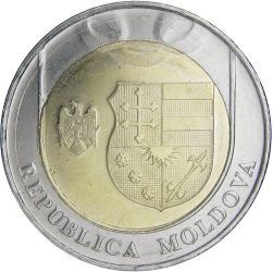 Moldova-2018-10 Lei-Bimetál-UNC-Pénzérme