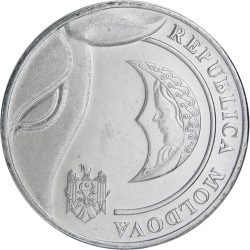 Moldova-2018-1 Lei-Nikkelezett acél-UNC-Pénzérme