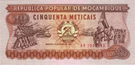 Mozambik 1983-1986. 50 Meticais-UNC