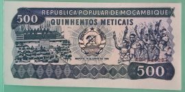 Mozambik 1983-1989. 500 Meticais-UNC