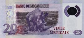 Mozambik 2001-2017. 20 Meticais-UNC