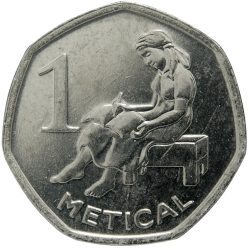 Mozambik-2006-1 Meticais-Nikkelezett acél-UNC-Pénzérme
