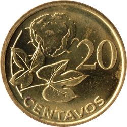 Mozambik-2006-20 Centavo-Sárgaréz bevonatú acél-UNC-Pénzérme