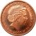 Man sziget-2013-1 Penny-Rézzel bevont acél-UNC-Pénzérme
