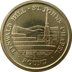Man sziget-2013-1 Pound-Réz-nikkel-UNC-Pénzérme