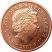 Man sziget-2013-2 Penny-Rézzel bevont acél-UNC-Pénzérme