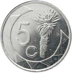 Namíbia-2015-5 Cent-Nikkelezett acél-UNC-Pénzérme