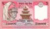 Nepál 1986-2001. 5 Rupees-UNC