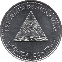 Nicaragua-2007-1 Cordoba-Nikkel bevonatú acél-UNC-Pénzérme