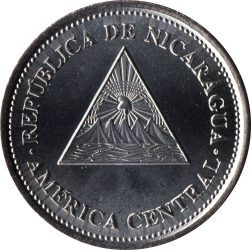 Nicaragua-2007-50 Centavos-Nikkel bevonatú acél-UNC-Pénzérme