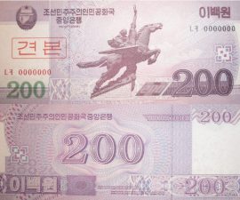 Észak-Korea 2008. 200 Won-UNC (Specimen)