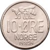 Norvégia-1973-10 Ore-Réz-Nikkel-UNC-Pénzérme