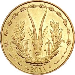Nyugat-afrikai Államok-2006-5 Frank-Alumínium-nikkel bronz-UNC-Pénzérme