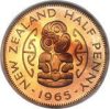 Új-Zéland-1953-1965-1/2 Penny-Bronz-VF-Pénzérme