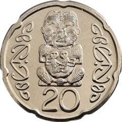 Új-Zéland-2014-20 Cent-Nikkelezett acél-VF-Pénzérme