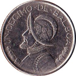 Panama-2017-1/10 Balboa-Réz-nikkel bevonatú réz-UNC-Pénzérme