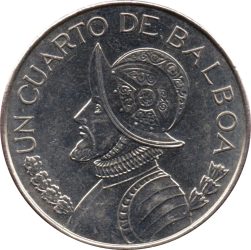 Panama-2017-1/4 Balboa-Réz-nikkel bevonatú réz-UNC-Pénzérme