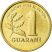 Paraguay-1993-1 Guaranies-Sárgaréz bevonatú acél-UNC-Pénzérme