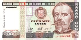 Peru 1989. 100000 Intis-UNC