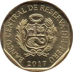 Peru-2019-10 Centimo-Sárgaréz-UNC-Pénzérme