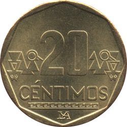 Peru-2019-20 Centimo-Sárgaréz-UNC-Pénzérme