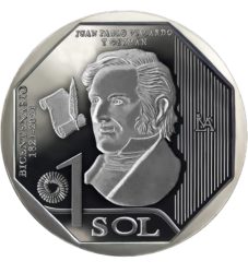 Peru-2020-1 Sol-Nikkel-UNC-Pénzérme