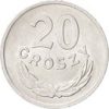 Lengyelország-1957-1985-20 Groszy-Alumínium-VF-Pénzérme